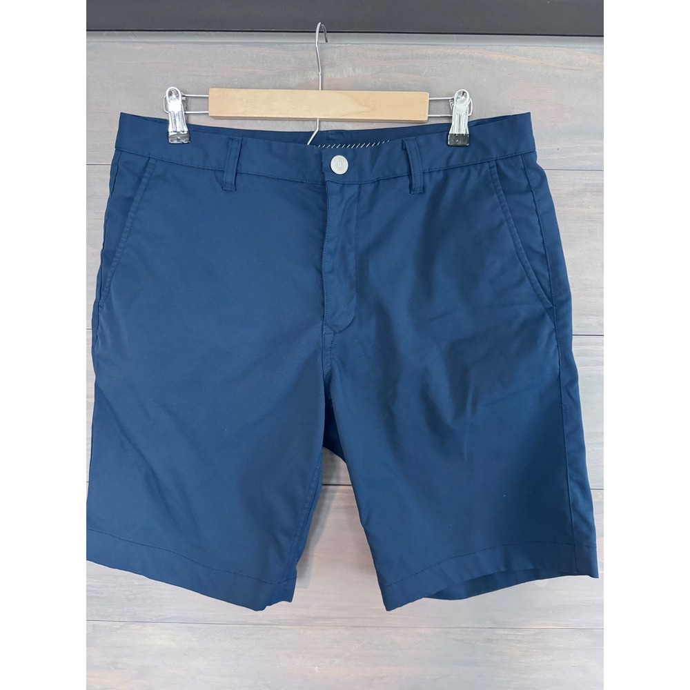 Bonobos Golf Mens Navy Blue Performance Shorts Size 34 10 Inch Inseam Flat Front